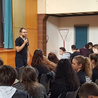 Workshop mit Lars Ruppel in Gerlingen im Rahmen des Projekts #sprichklartext der KulturRegion Stuttgart 2017