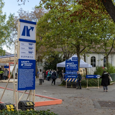 Kunstprojekt "Zukunftsstätte Leonberg" von Studio Quack beim Festival ÜBER:MORGEN der KulturRegion Stuttgart