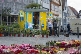 Der Bauwagen in Leonberg im Rahmen des Projekts SPIEL:RAUM der KulturRegion Stuttgart 2021-2022
