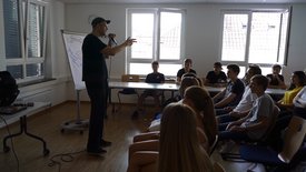 Workshop mit Bas Böttcher in Backnang im Rahmen des Projekts #sprichklartext der KulturRegion Stuttgart 2017