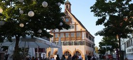 Blick auf das Rathaus in Metzingen