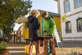 Der Bauwagen in Esslingen am Neckar im Rahmen des Projekts SPIEL:RAUM der KulturRegion Stuttgart 2021-2022