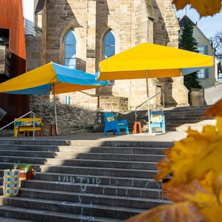 Der Bauwagen in Backnang im Rahmen des Projekts SPIEL:RAUM der KulturRegion Stuttgart 2021-2022