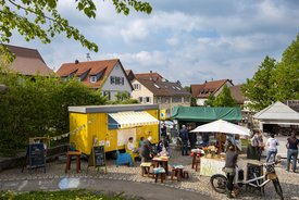 Der Bauwagen in Bad Boll im Rahmen des Projekts SPIEL:RAUM der KulturRegion Stuttgart 2021-2022