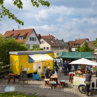 Der Bauwagen in Bad Boll im Rahmen des Projekts SPIEL:RAUM der KulturRegion Stuttgart 2021-2022