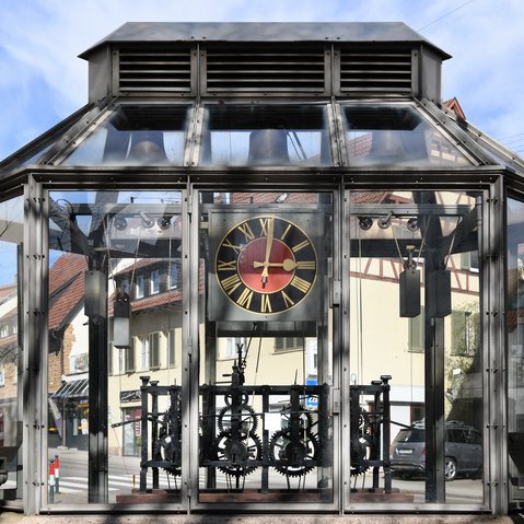 Ansicht der Turmuhr
