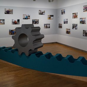 Ausstellung zu »ARCHE ATLANTA« von Pia Lanzinger beim Festival "Drehmoment" der KulturRegion Stuttgart 2018