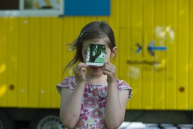 Der Bauwagen in Marbach am Neckar im Rahmen des Projekts SPIEL:RAUM der KulturRegion Stuttgart 2021-2022