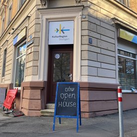 Foto des Eingangs der Geschäftsstelle der KulturRegion