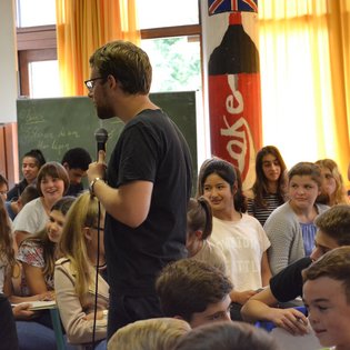 Workshop mit Lars Ruppel in Ditzingen im Rahmen des Projekts #sprichklartext der KulturRegion Stuttgart 2017