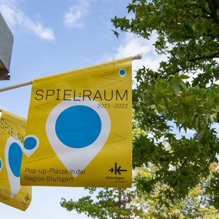 Der Bauwagen des Projekts SPIEL:RAUM der KulturRegion Stuttgart 2021-2022