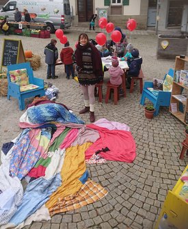 „Eine Unterhaltung im Freien“ in Vaihingen an der Enz im Rahmen des Projekts SPIEL:RAUM der KulturRegion Stuttgart 2021-2022