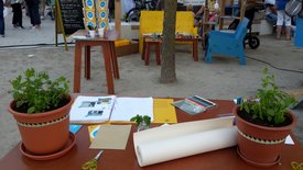 Der Bauwagen in Remseck am Neckar im Rahmen des Projekts SPIEL:RAUM der KulturRegion Stuttgart 2021-2022