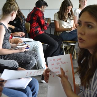 Workshop mit Timo Brunke in Vaihingen an der Enz im Rahmen des Projekts #sprichklartext der KulturRegion Stuttgart 2017