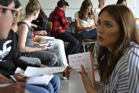Workshop mit Timo Brunke in Vaihingen an der Enz im Rahmen des Projekts #sprichklartext der KulturRegion Stuttgart 2017