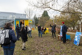 Workshop am Bauwagen mit Studio umschichten in Gerlingen im Rahmen des Projekts SPIEL:RAUM der KulturRegion Stuttgart 2021-2022