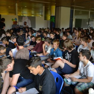 Workshop mit Lars Ruppel in Ditzingen im Rahmen des Projekts #sprichklartext der KulturRegion Stuttgart 2017