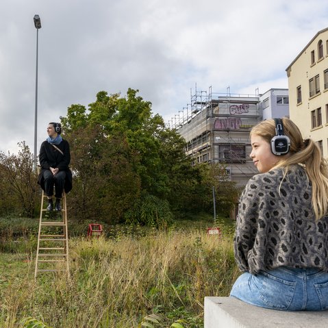 Kunstprojekt "Kinderagentur für Arbeit" von Junges Ensemble Stuttgart beim Festival ÜBER:MORGEN der KulturRegion Stuttgart