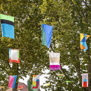 Kunstprojekt "The flag project" von Jacob Dahlgren beim Festival „Unter Beobachtung“ der KulturRegion Stuttgart 2020