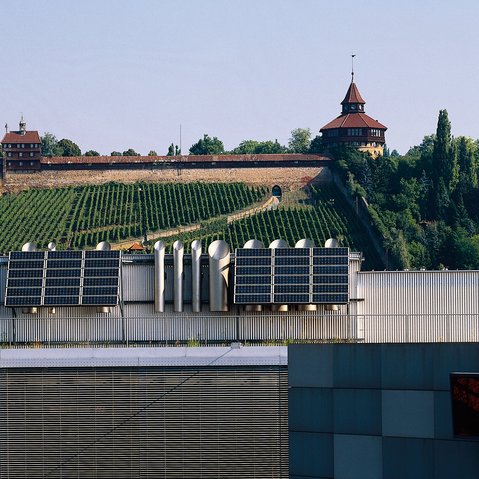 Blick auf die Burg in Esslingen