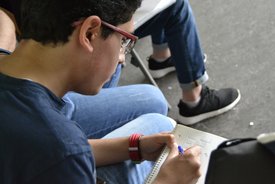 Workshop mit Timo Brunke in Vaihingen an der Enz im Rahmen des Projekts #sprichklartext der KulturRegion Stuttgart 2017