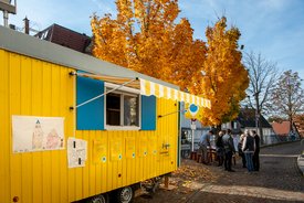Der Bauwagen in Backnang im Rahmen des Projekts SPIEL:RAUM der KulturRegion Stuttgart 2021-2022