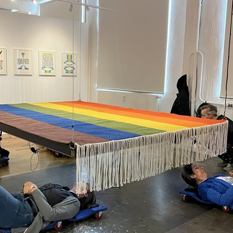 Kunstprojekt "Unter dem Teppich" von God's Entertainment beim Festival ÜBER:MORGEN der KulturRegion Stuttgart