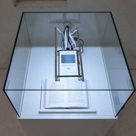 Kunstprojekt "Reading Machine (Lesemaschine)" von Jonas Eltes beim Festival "Drehmoment" der KulturRegion Stuttgart 2018