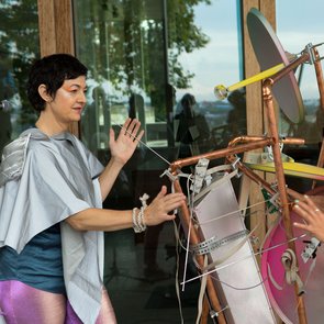 Kunstprojekt "Spark. Spektralfrequenzen-Soundplayer" von Melissa E. Logan beim Festival ÜBER:MORGEN der KulturRegion Stuttgart