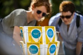 Der Bauwagen in Nürtingen im Rahmen des Projekts SPIEL:RAUM der KulturRegion Stuttgart 2021-2022