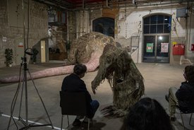 Abschlussfest des Festivals "Unter Beobachtung" im Kunstverein Wagenhalle, Stefanie Oberhoff "Money Mouse"