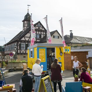 Der Bauwagen in Waldenbuch im Rahmen des Projekts SPIEL:RAUM der KulturRegion Stuttgart 2021-2022