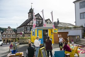 Der Bauwagen in Waldenbuch im Rahmen des Projekts SPIEL:RAUM der KulturRegion Stuttgart 2021-2022