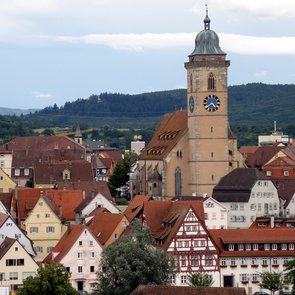 Blick auf die STadt und die Stadtkirche