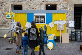 Der Bauwagen in Kirchheim unter Teck im Rahmen des Projekts SPIEL:RAUM der KulturRegion Stuttgart 2021-2022