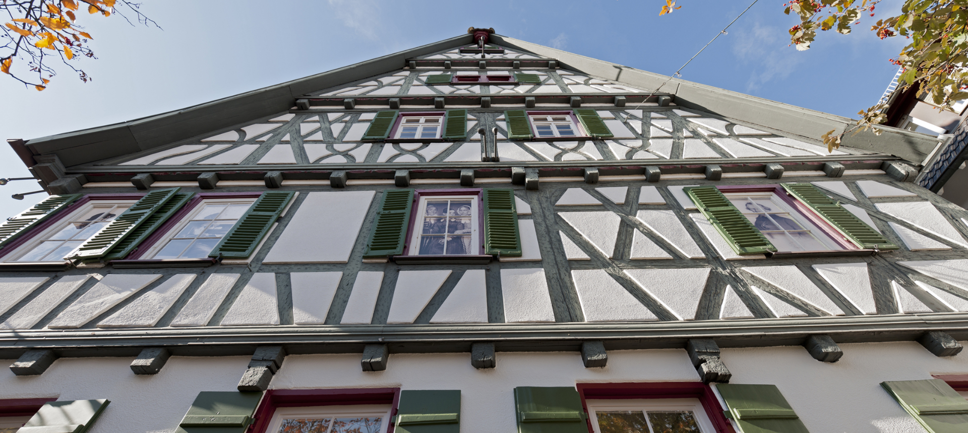 Blick auf Fachwerkfassade