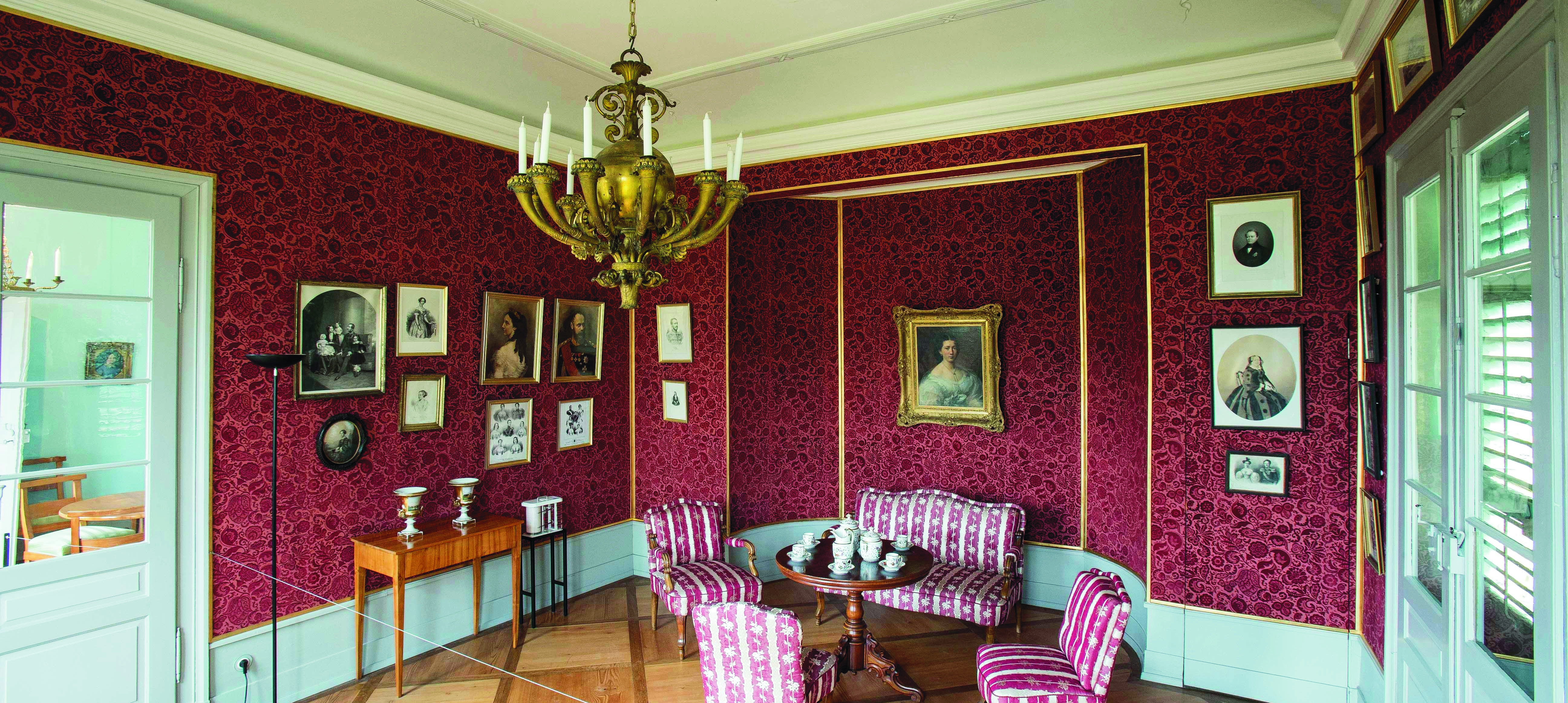 Ansicht eines Zimmers im Schloss Kirchheim